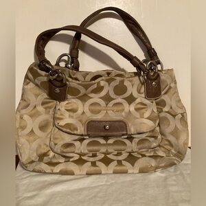 Coach Kristin op art sateen bag